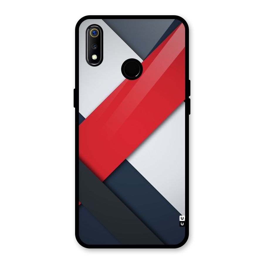 Classic Bold Glass Back Case for Realme 3