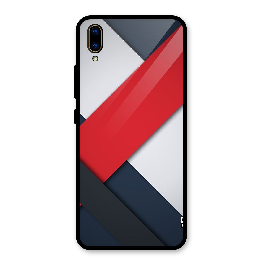 Classic Bold Glass Back Case for Vivo V11 Pro
