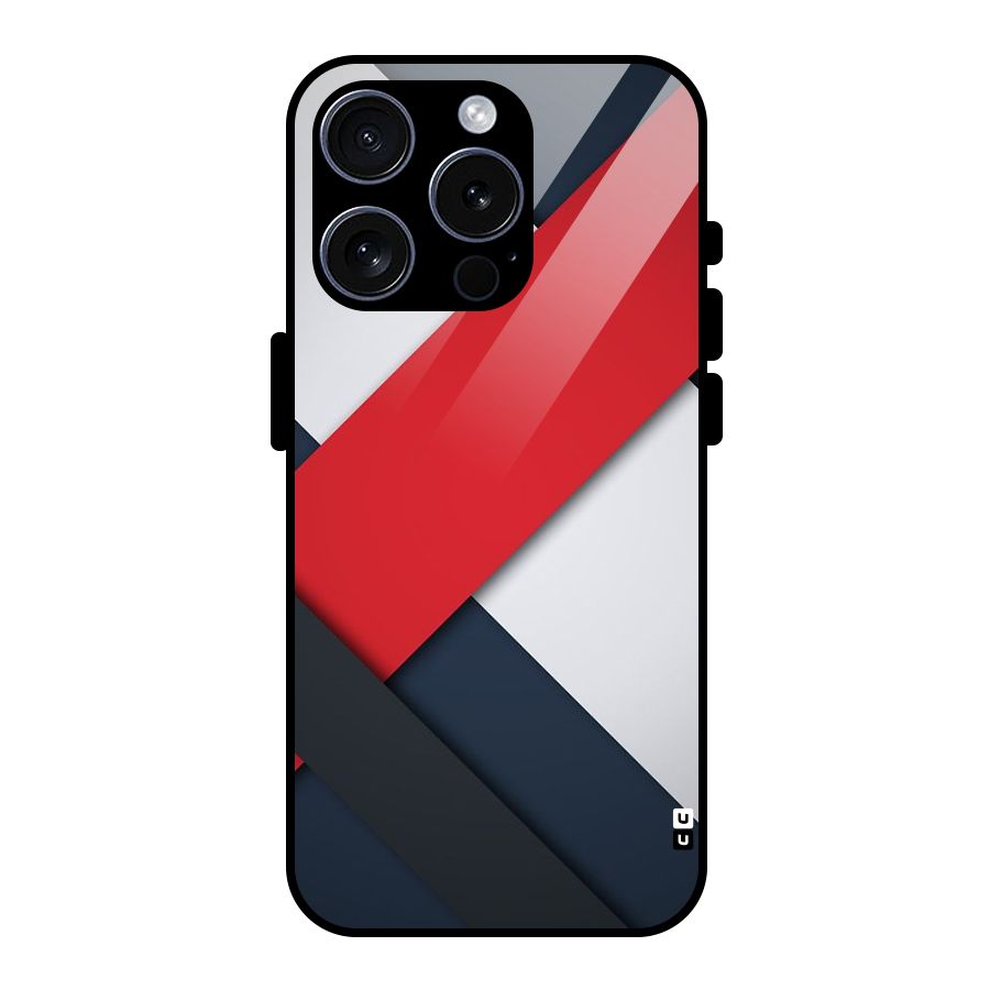 Classic Bold Glass Back Case for iPhone 15 Pro