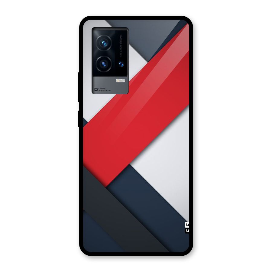 Classic Bold Glass Back Case for iQOO 9 5G