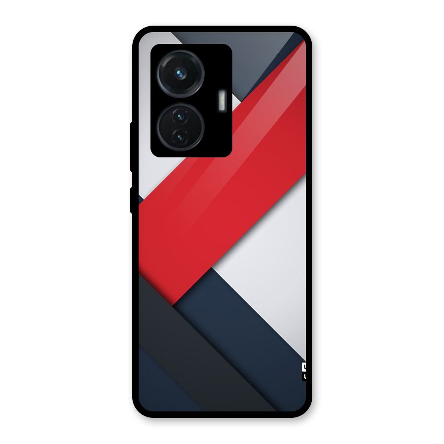 Classic Bold Glass Back Case for iQOO Z6 44W