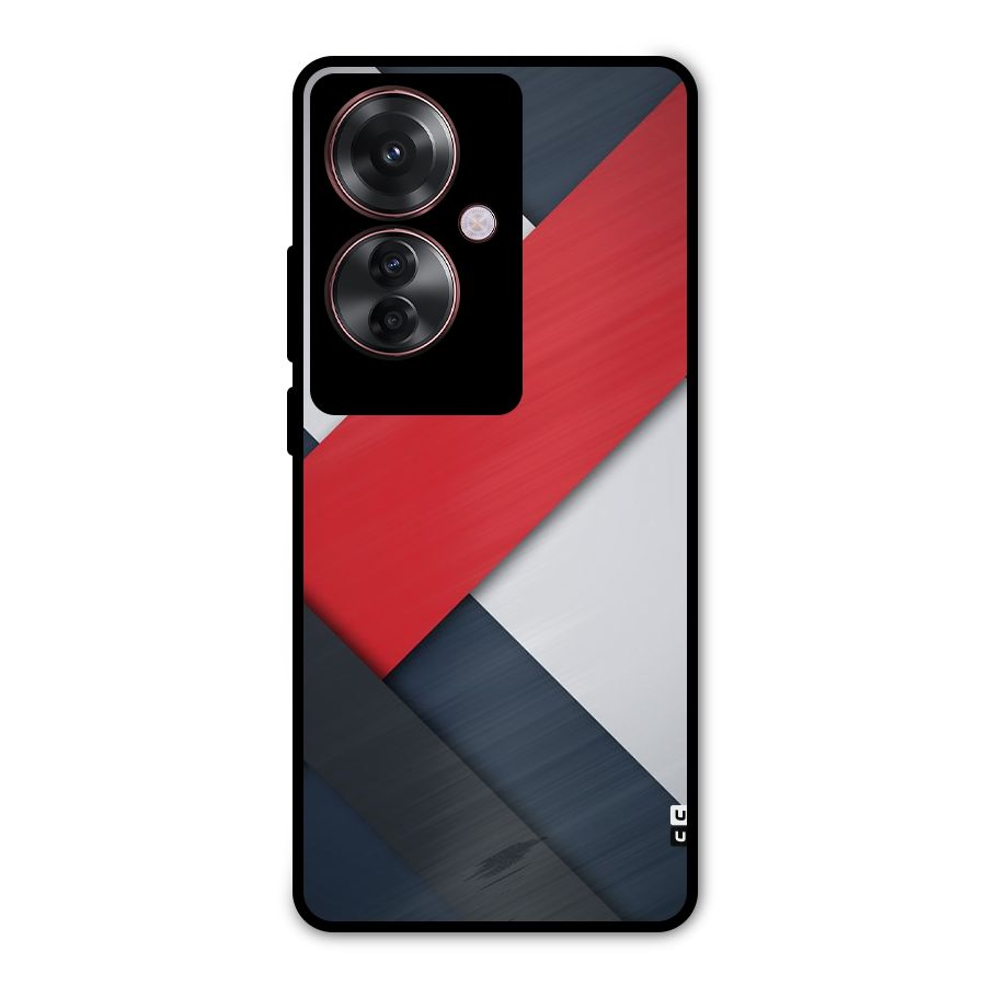 Classic Bold Metal Back Case for Oppo F25 Pro