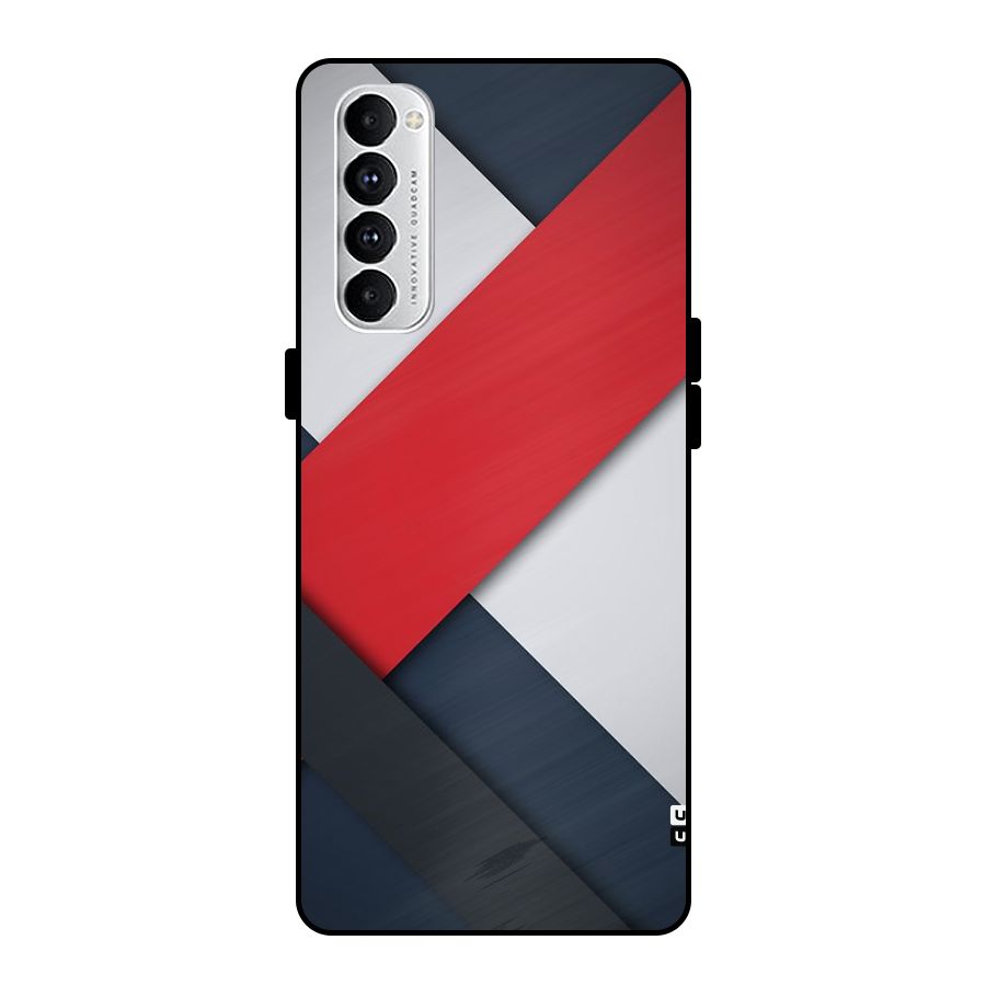 Classic Bold Metal Back Case for Oppo Reno4 Pro