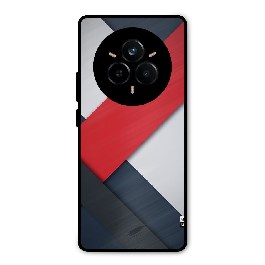 Classic Bold Metal Back Case for Realme 14 Pro