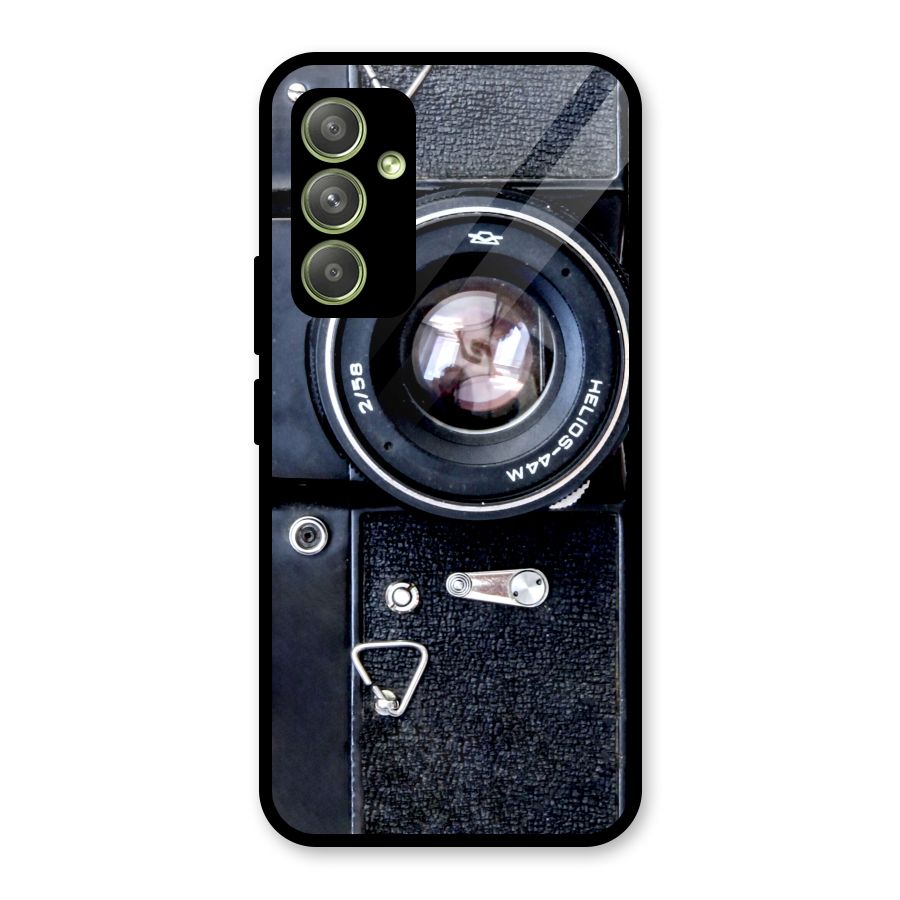 Classic Camera Glass Back Case for Galaxy A54