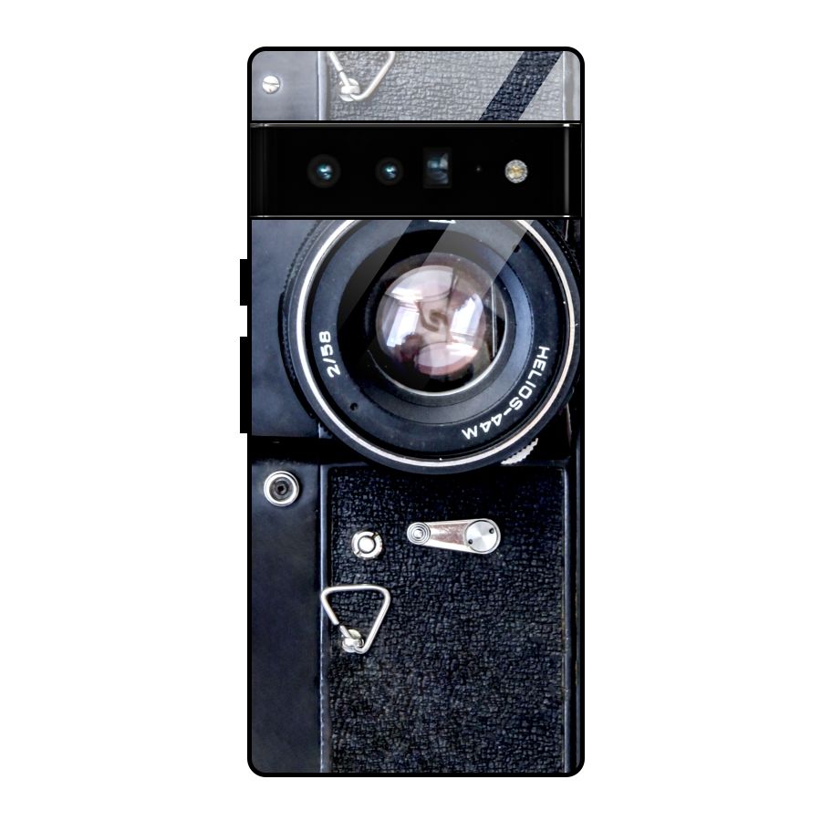 Classic Camera Glass Back Case for Google Pixel 6 Pro