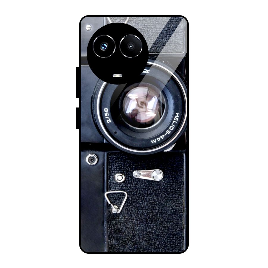 Classic Camera Glass Back Case for Realme 11X