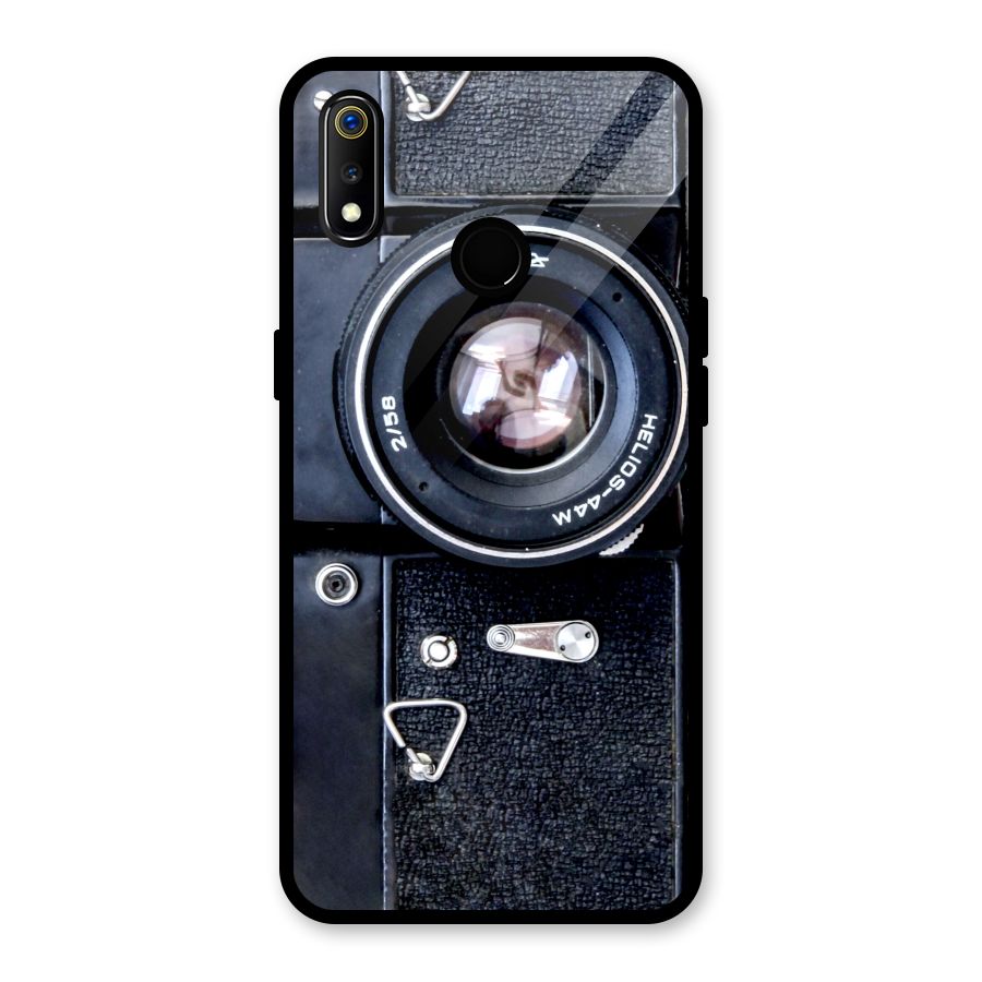 Classic Camera Glass Back Case for Realme 3i