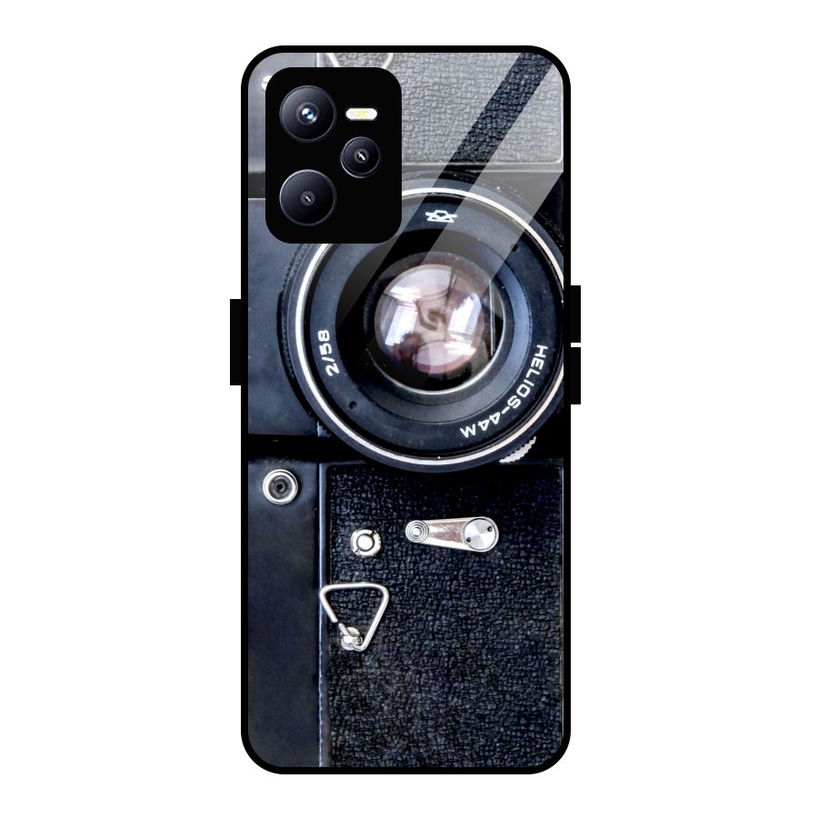 Classic Camera Glass Back Case for Realme C35