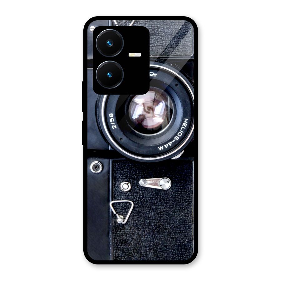 Classic Camera Glass Back Case for Vivo Y22s