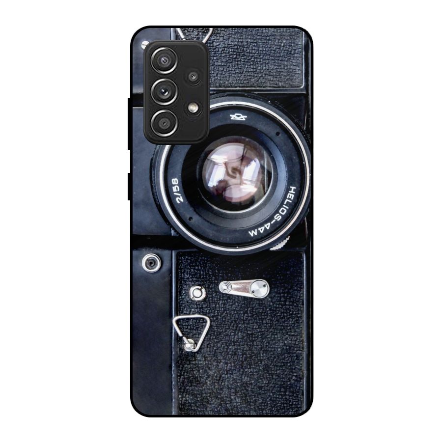 Classic Camera Metal Back Case for Galaxy A52s 5G