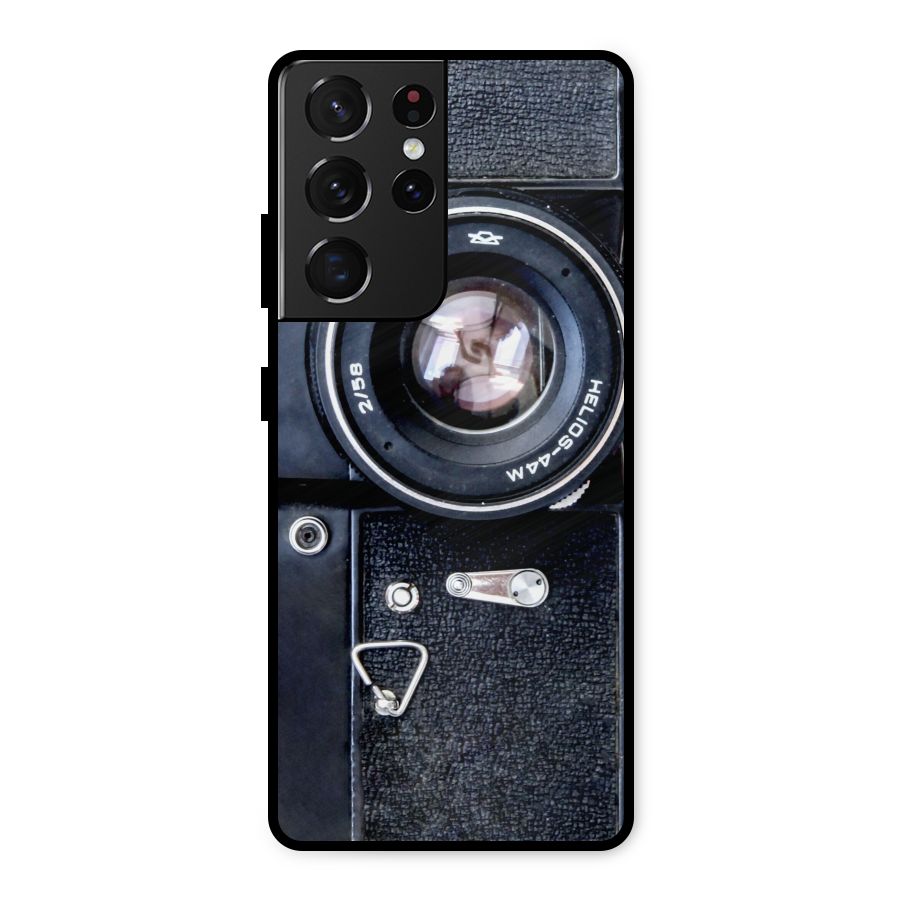 Classic Camera Metal Back Case for Galaxy S21 Ultra 5G