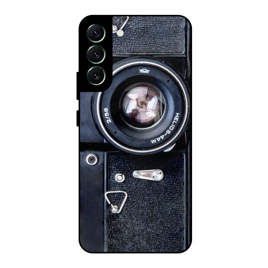Classic Camera Metal Back Case for Galaxy S22 Plus 5G