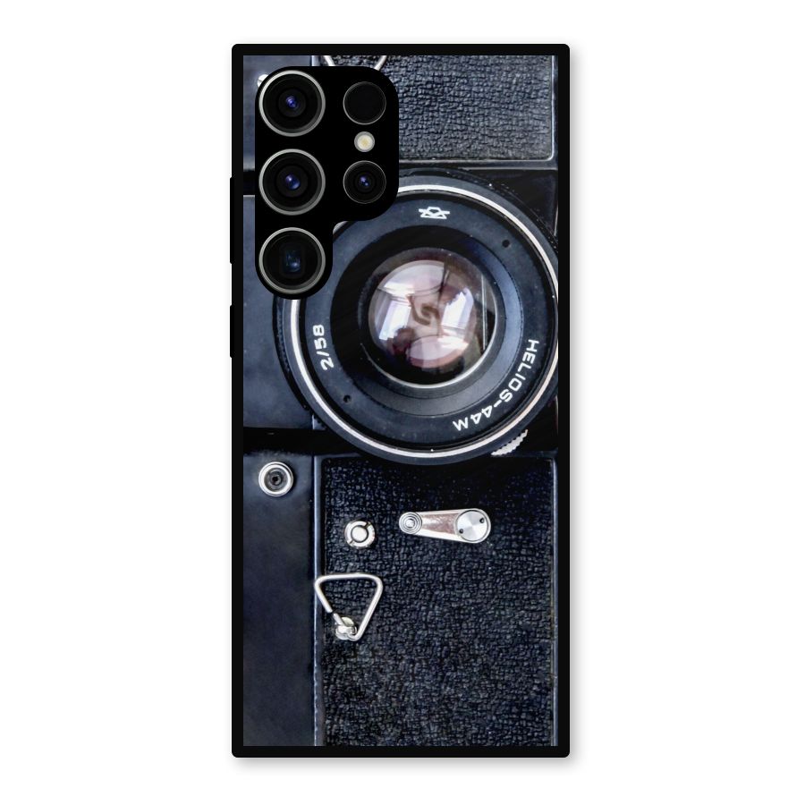 Classic Camera Metal Back Case for Galaxy S23 Ultra