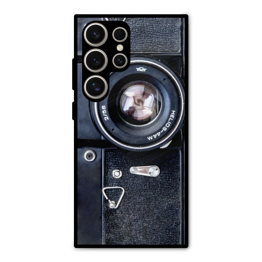 Classic Camera Metal Back Case for Galaxy S24 Ultra