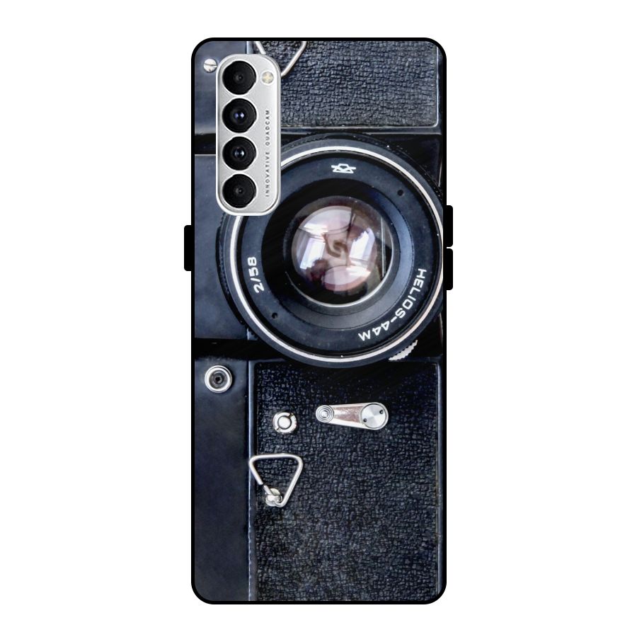 Classic Camera Metal Back Case for Oppo Reno4 Pro