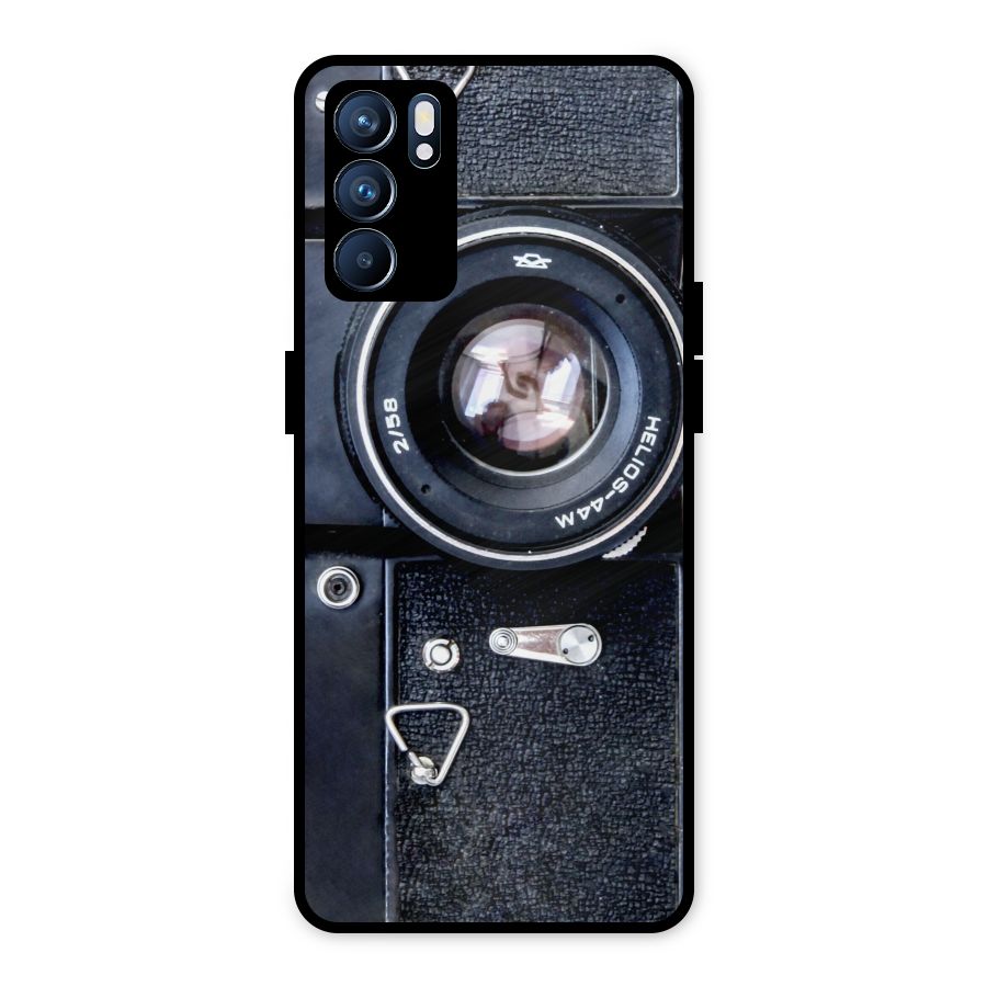 Classic Camera Metal Back Case for Oppo Reno6 5G