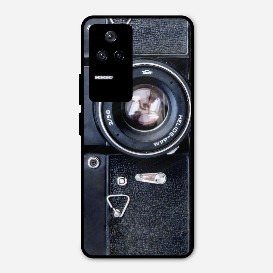 Classic Camera Metal Back Case for Poco F4 5G