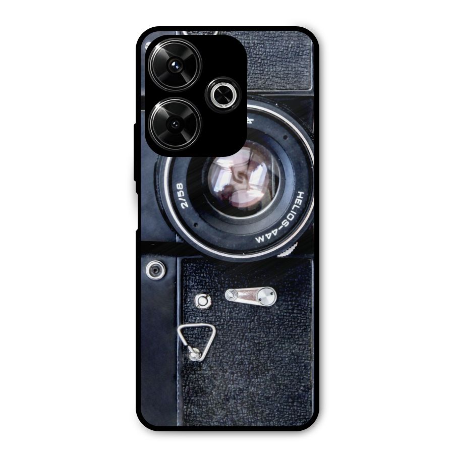 Classic Camera Metal Back Case for Poco M6 Plus