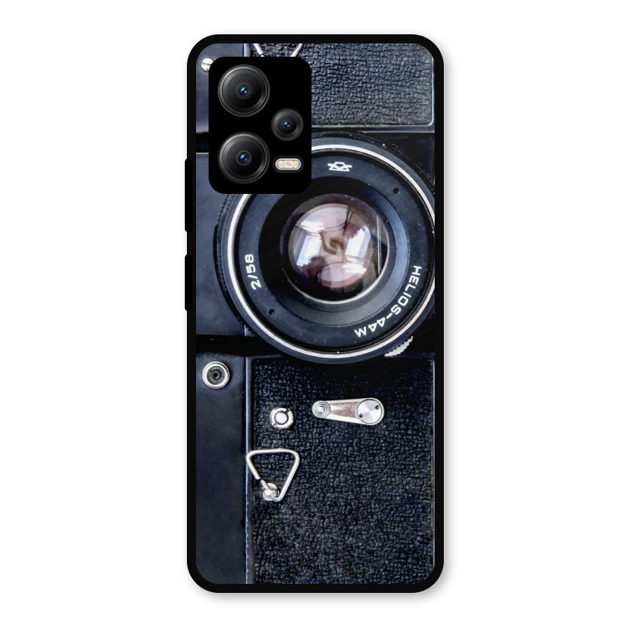Classic Camera Metal Back Case for Redmi Note 12 5G