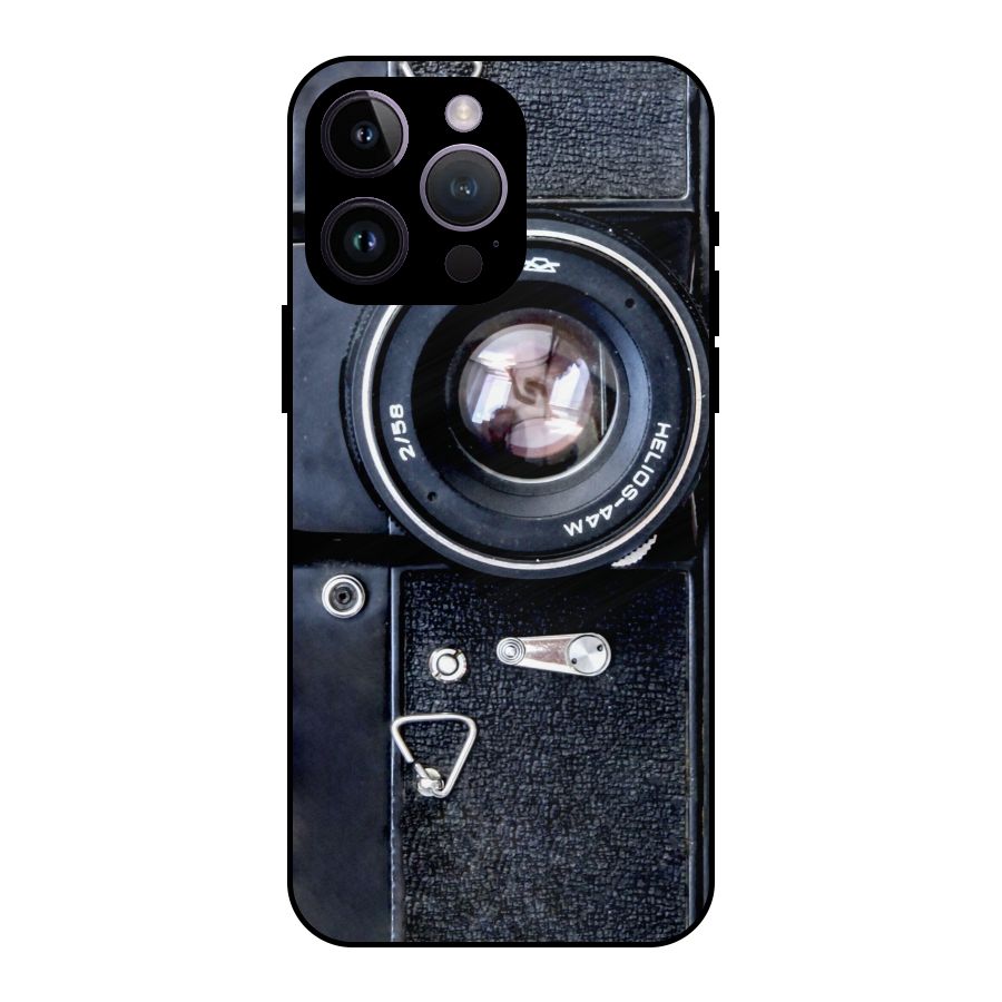Classic Camera Metal Back Case for iPhone 14 Pro Max