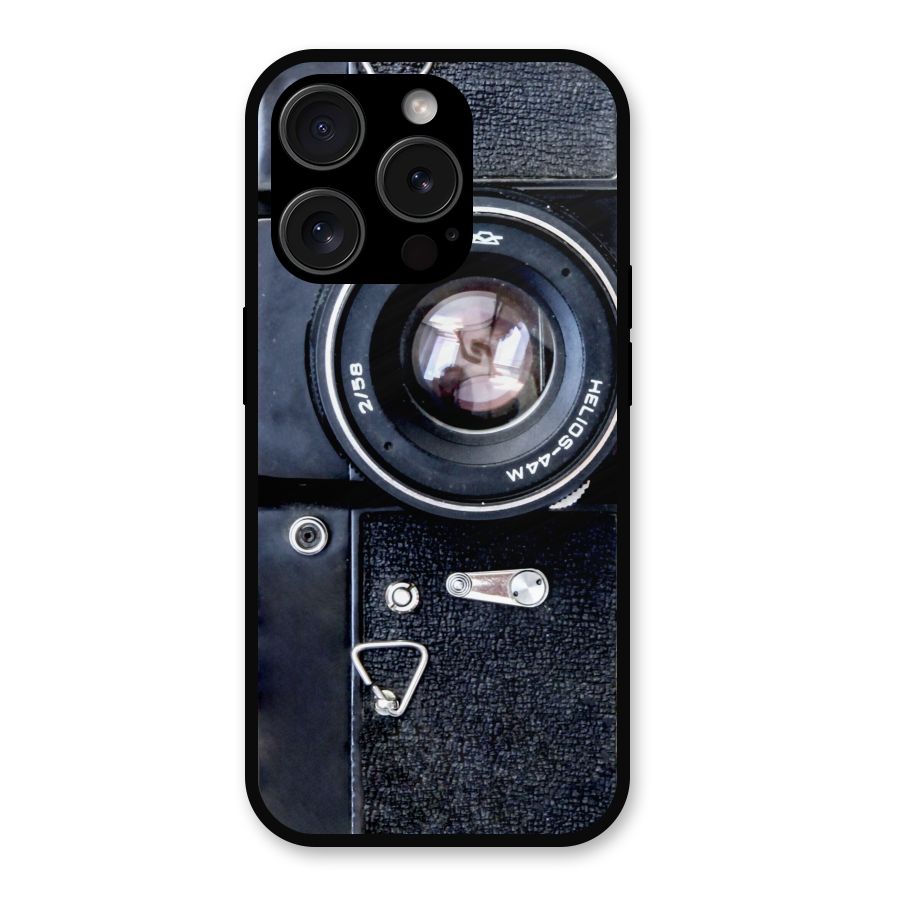 Classic Camera Metal Back Case for iPhone 15 Pro