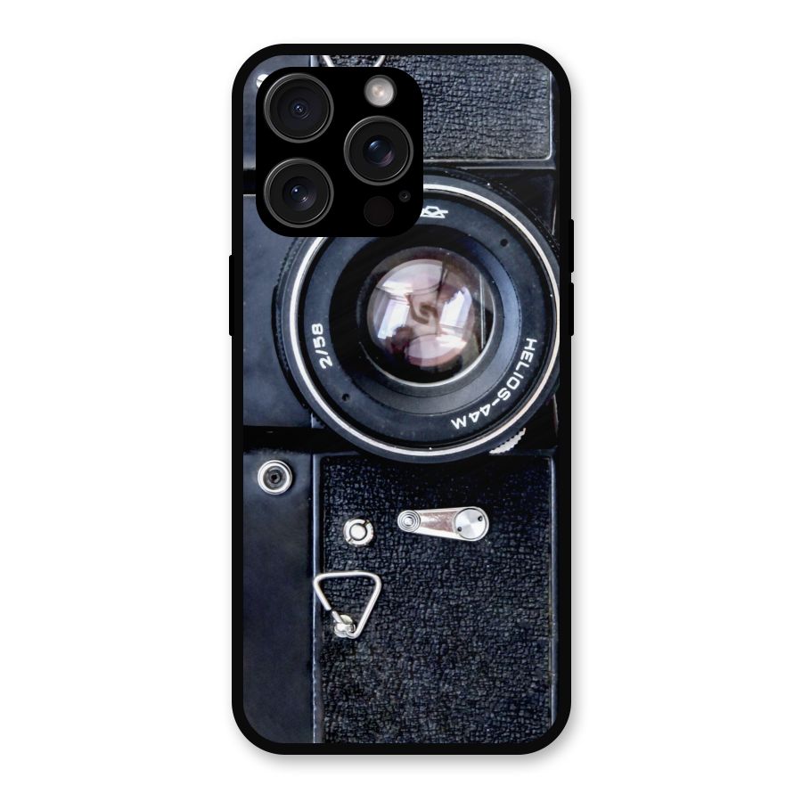 Classic Camera Metal Back Case for iPhone 15 Pro Max