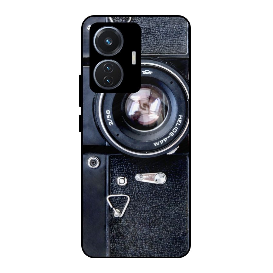 Classic Camera Metal Back Case for iQOO Z6 44W