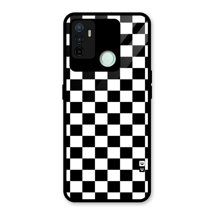 Classic Check Glass Back Case for Oppo A53