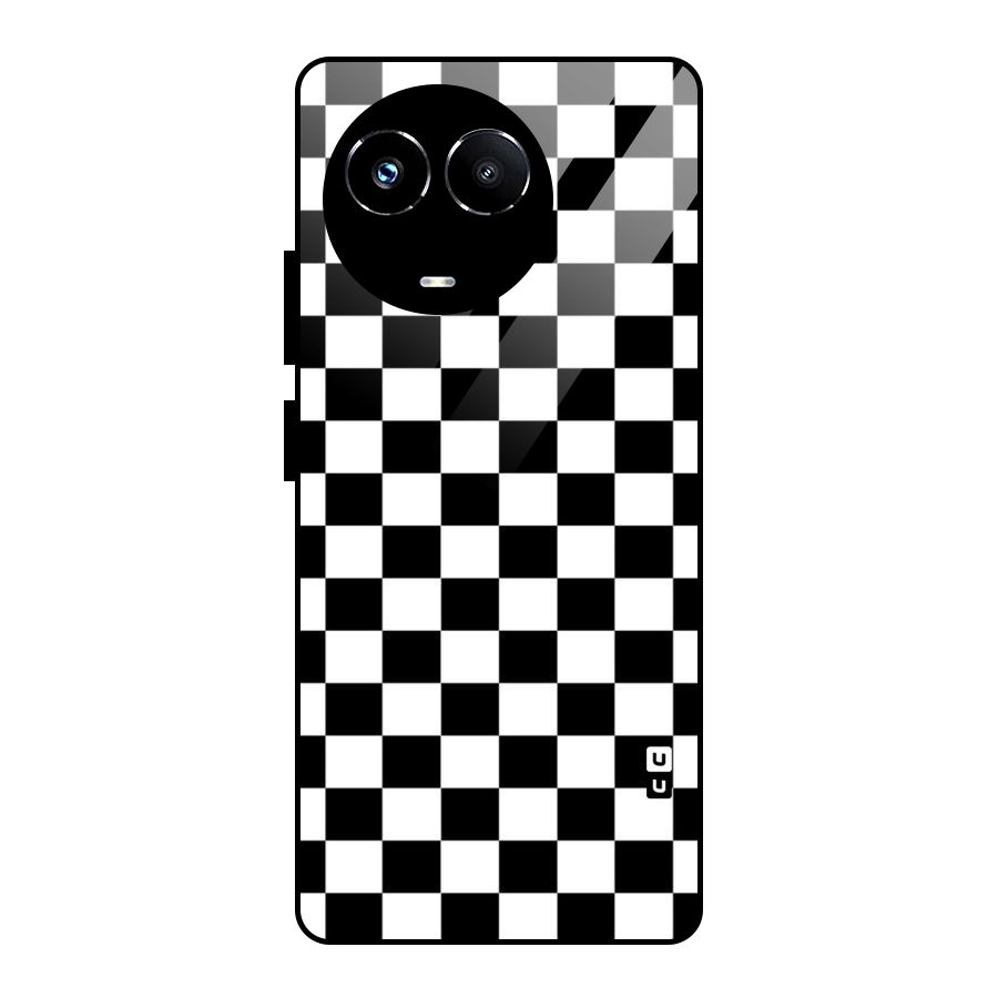 Classic Check Glass Back Case for Realme 11X