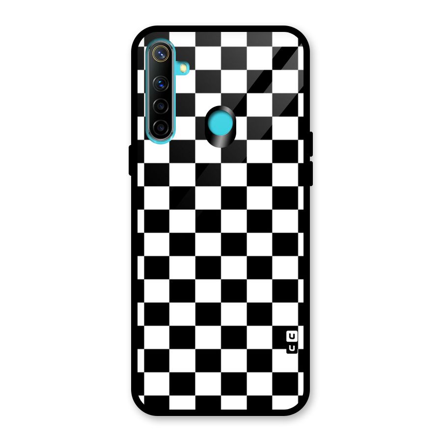 Classic Check Glass Back Case for Realme Narzo 10
