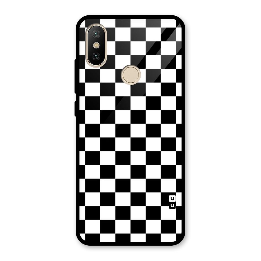 Classic Check Glass Back Case for Redmi A1