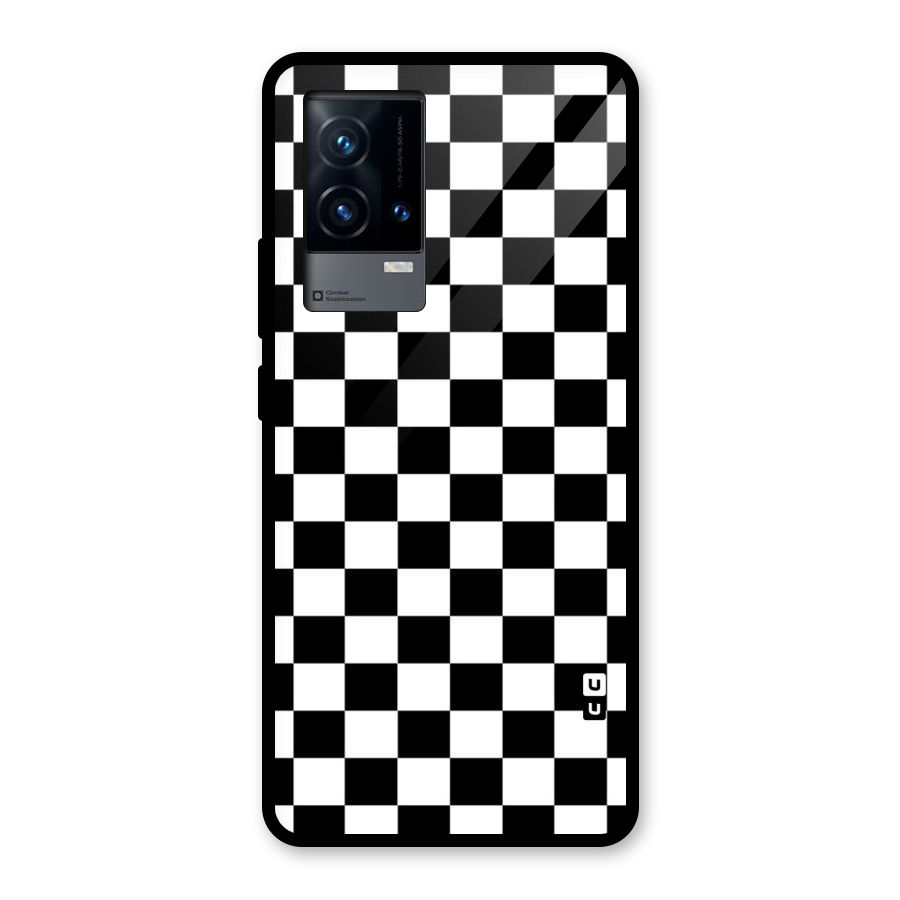 Classic Check Glass Back Case for iQOO 9 5G