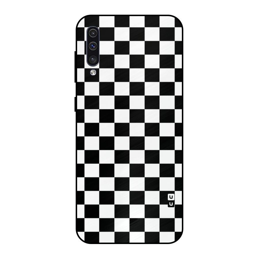 Classic Check Metal Back Case for Galaxy A50