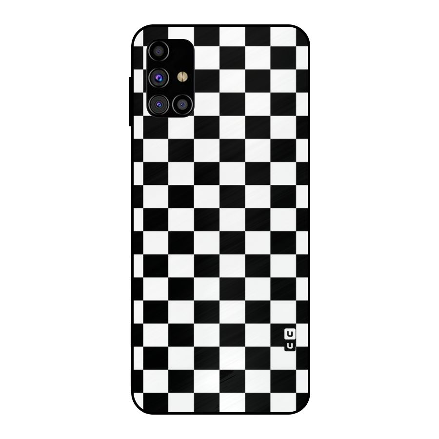 Classic Check Metal Back Case for Galaxy M31s