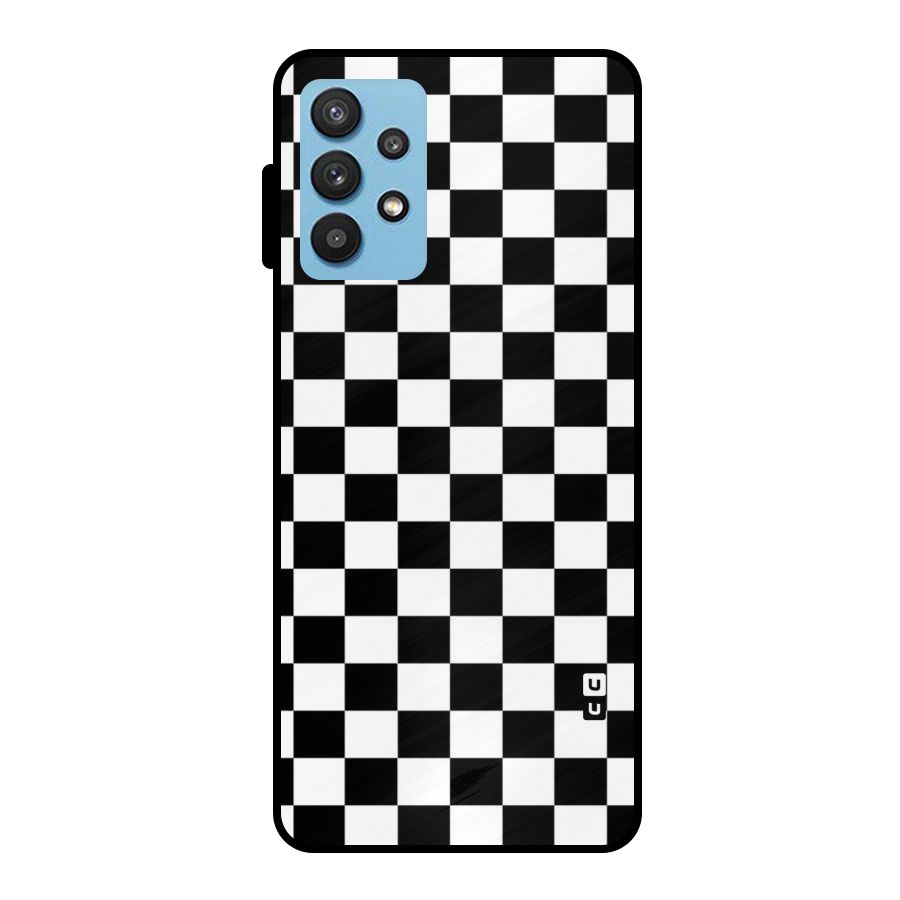Classic Check Metal Back Case for Galaxy M32 5G