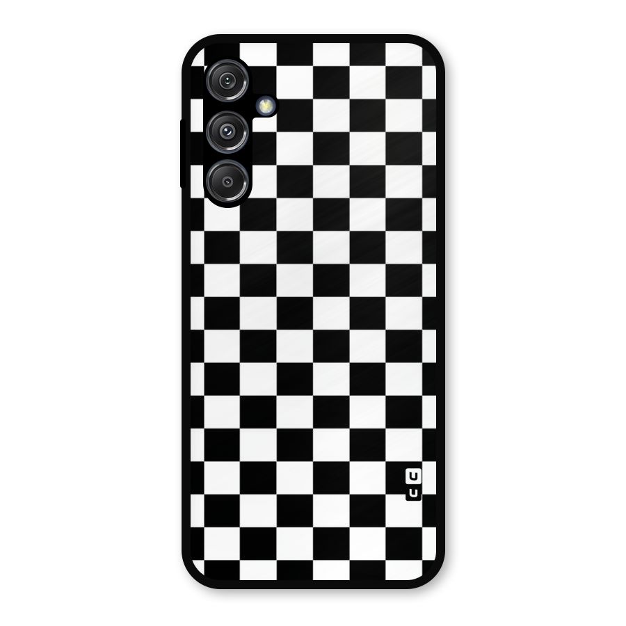 Classic Check Metal Back Case for Galaxy M34 5G