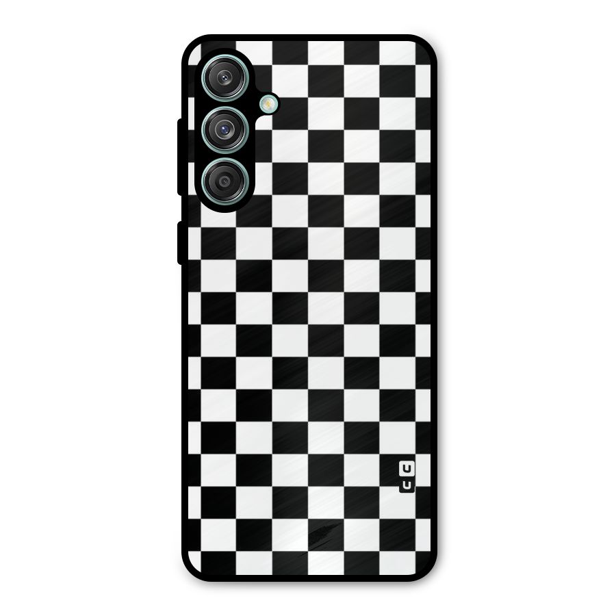 Classic Check Metal Back Case for Galaxy M55 5G
