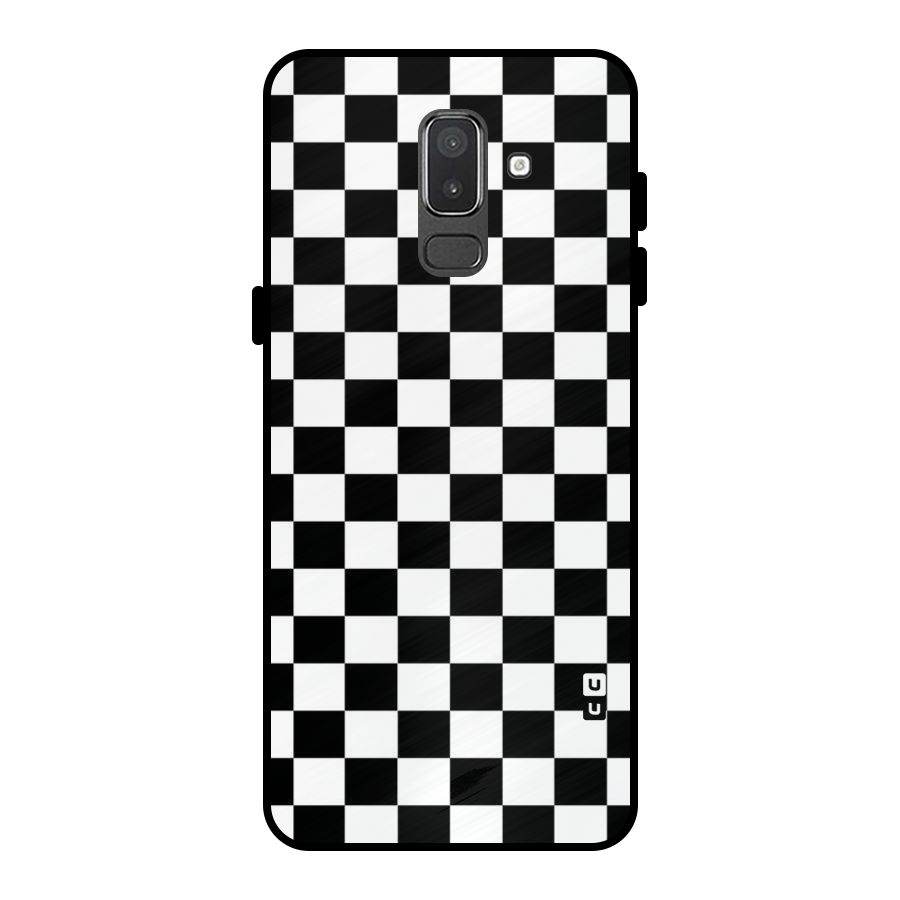 Classic Check Metal Back Case for Galaxy On8 (2018)