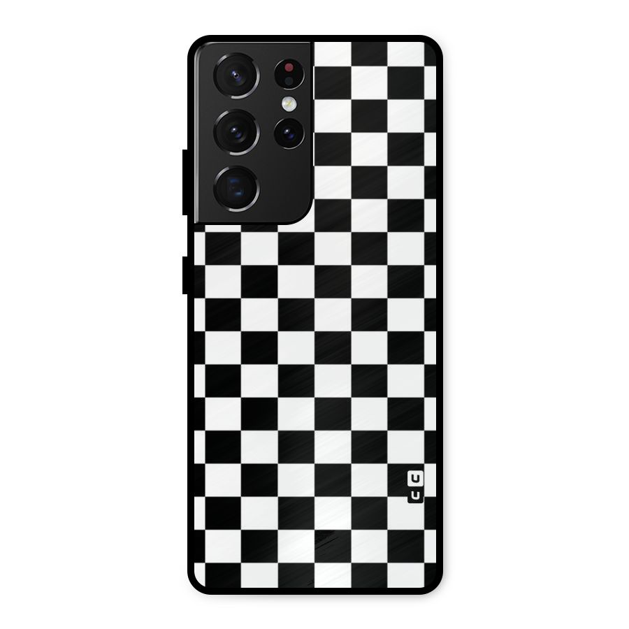 Classic Check Metal Back Case for Galaxy S21 Ultra 5G