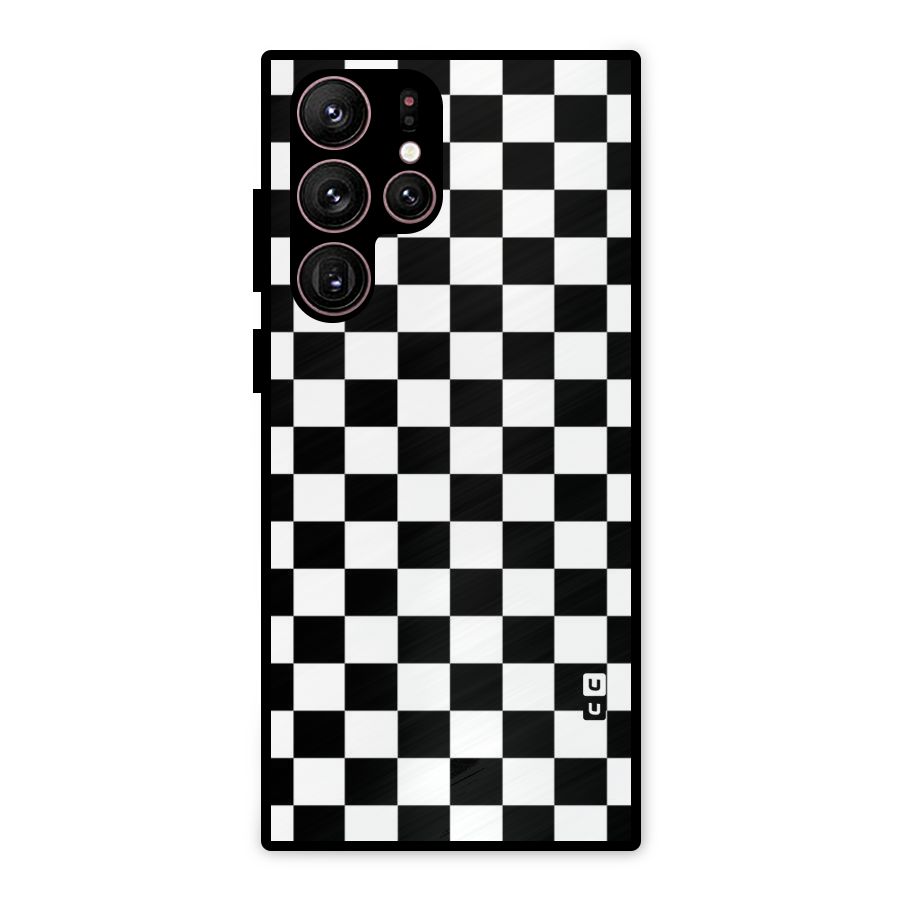 Classic Check Metal Back Case for Galaxy S22 Ultra 5G