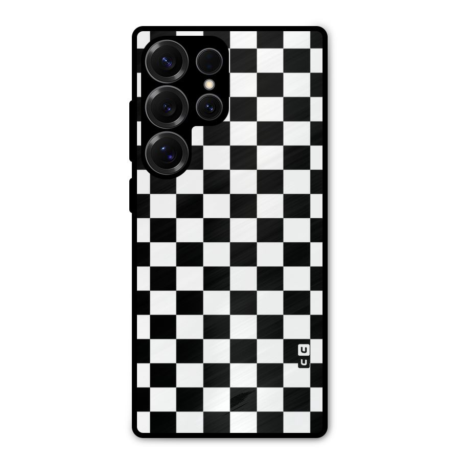 Classic Check Metal Back Case for Galaxy S25 Ultra
