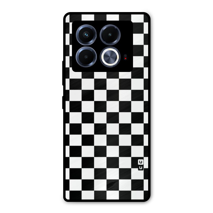 Classic Check Metal Back Case for Infinix Note 40 5G