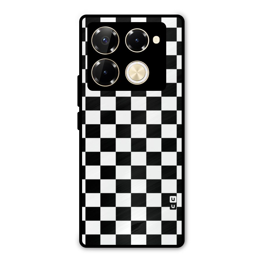 Classic Check Metal Back Case for Infinix Note 40 Pro