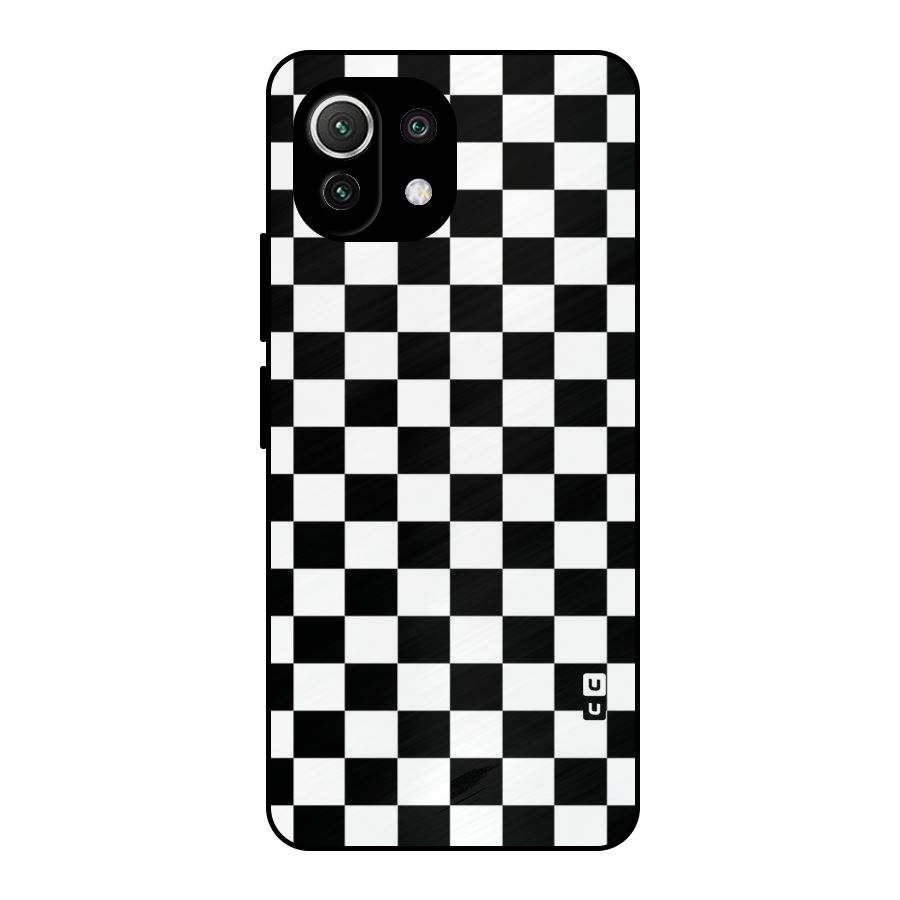 Classic Check Metal Back Case for Mi 11 Lite NE 5G