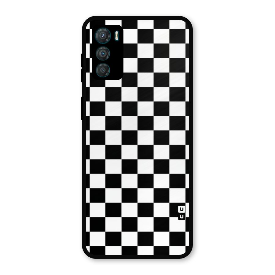Classic Check Metal Back Case for Moto G42