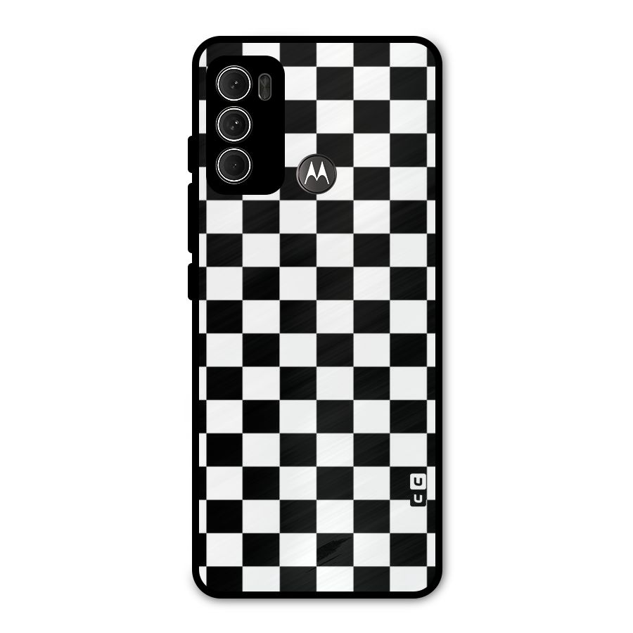 Classic Check Metal Back Case for Moto G60