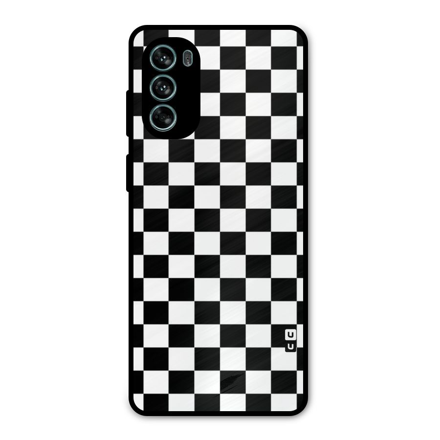 Classic Check Metal Back Case for Moto G62