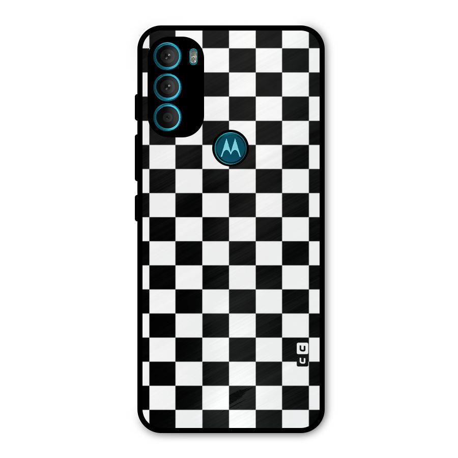 Classic Check Metal Back Case for Moto G71 5G