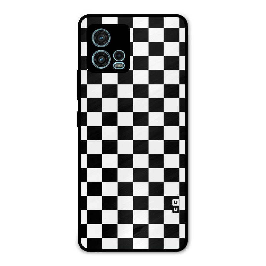 Classic Check Metal Back Case for Moto G72